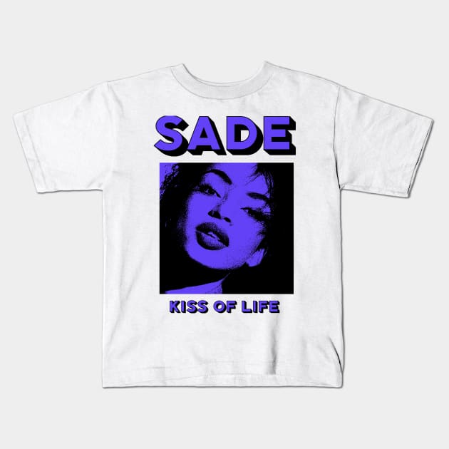 Sade - Kiss of Life - Tribute Artwork Kids T-Shirt by Vortexspace